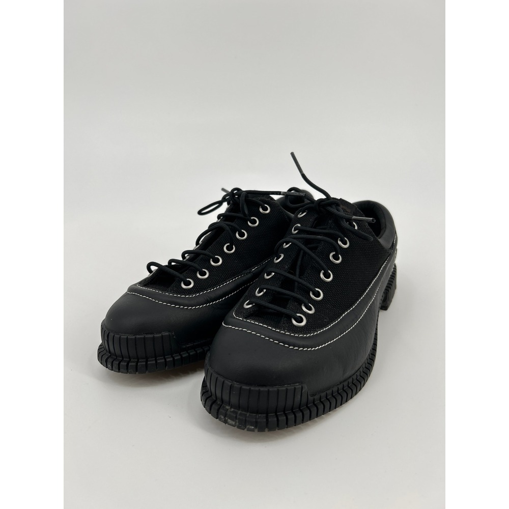 Camper Pix Black Leather Ortholite Lace Up Shoes Sneakers Womens size 39 - Picture 2 of 8